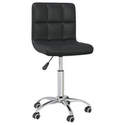 Sedia girevole da ufficio/sedia da studio/sedia da computer/sgabello/poltrona letto in similpelle nera 02_0024053