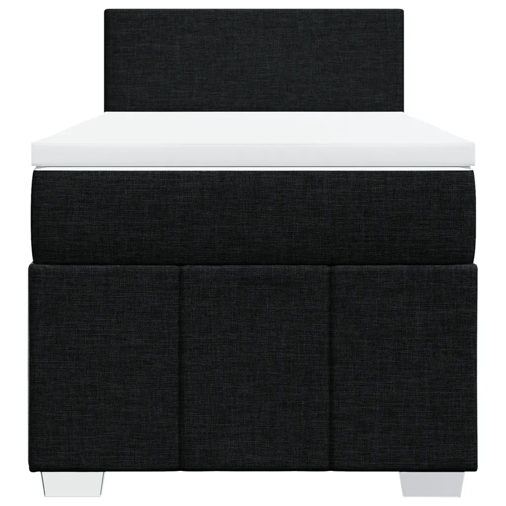 Giroletto a Molle con Materasso Nero 80x200 cm inTessuto