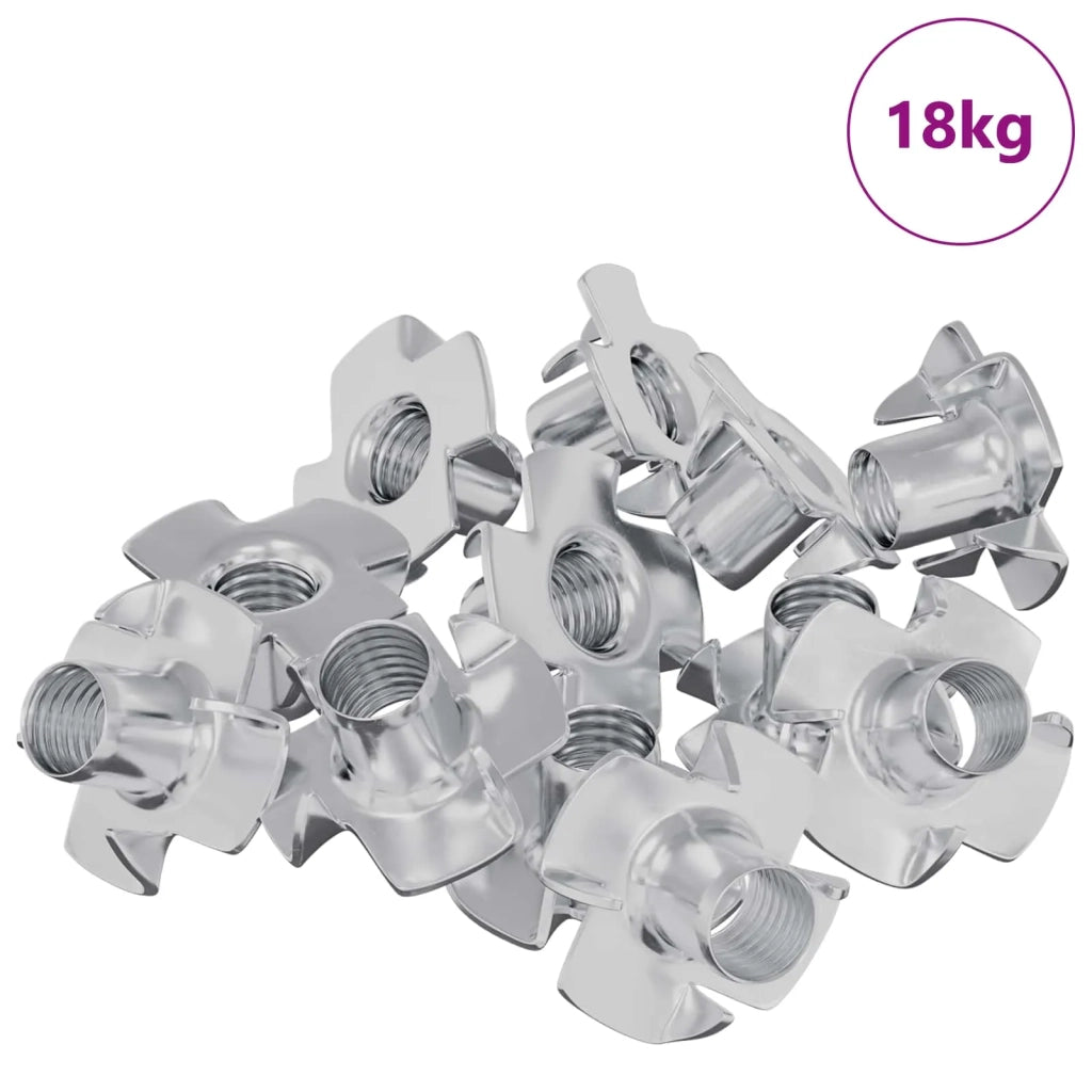 T-nut con punte 7200 pcs Argento M6 mm Acciaio