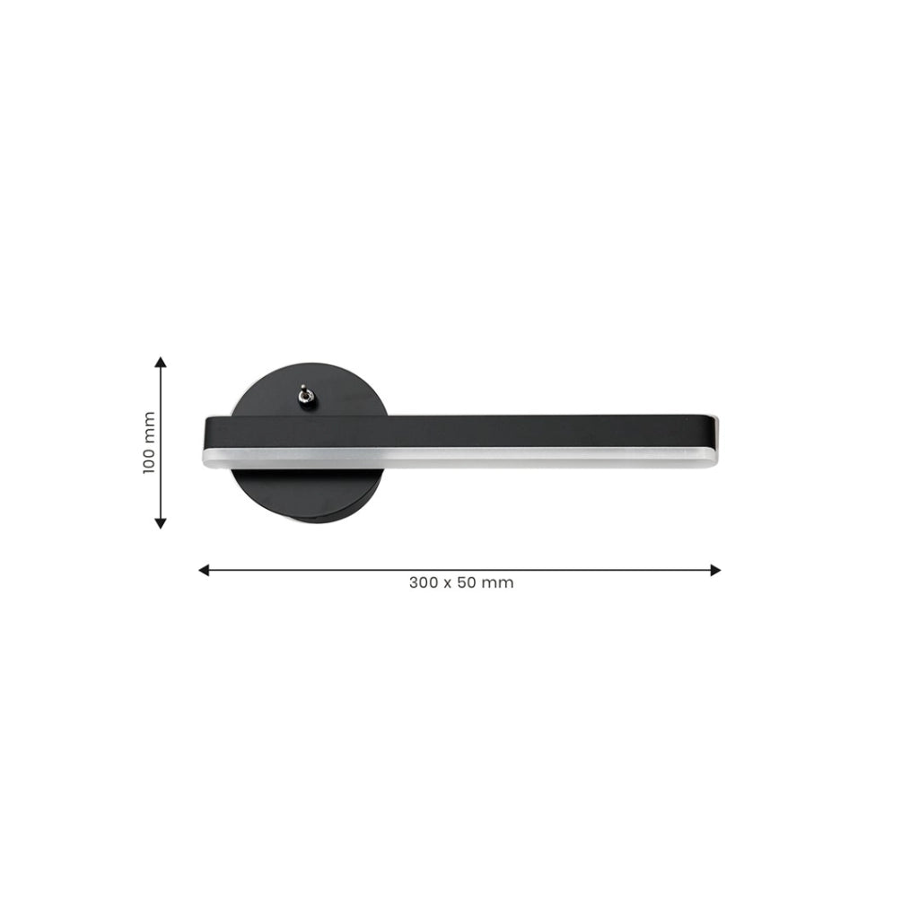 Applique Sydney ML6348 LED 6W 4000K nero/bianco Milagro