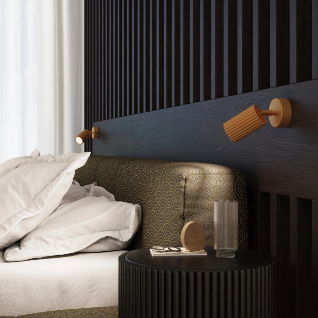 Lampada da parete KARBON oro con interruttore