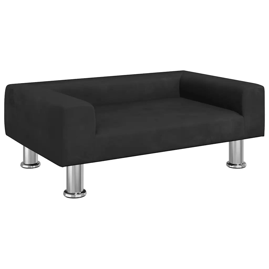 Divano per Bambini-Sofa-Divanetto Nero 70x45x26,5 cm in Velluto