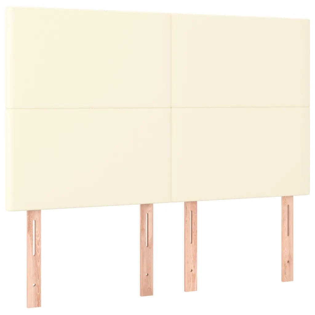 Testiera | Testata Crema 144x5x118/128 cm Similpelle
