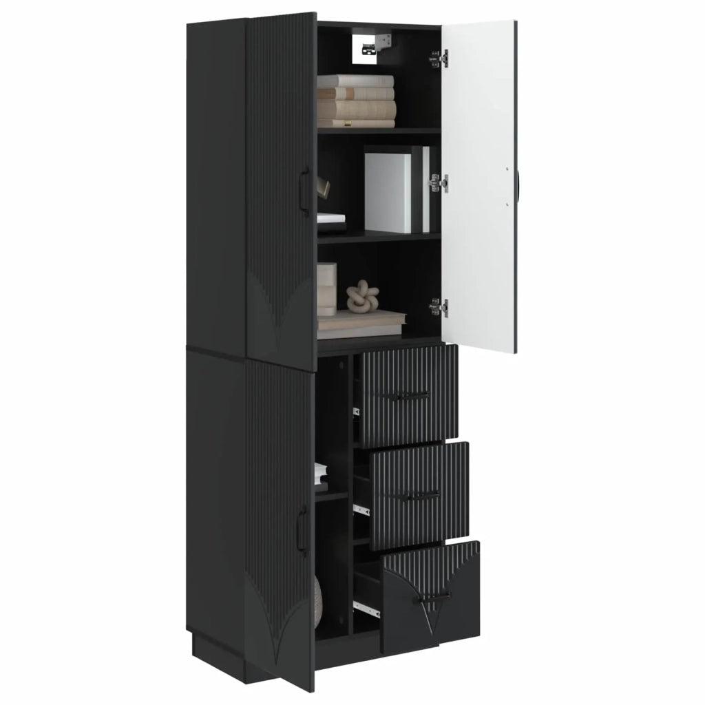 Set di armadi 2 pz Nero Legno ingegnerizzato 3416818
