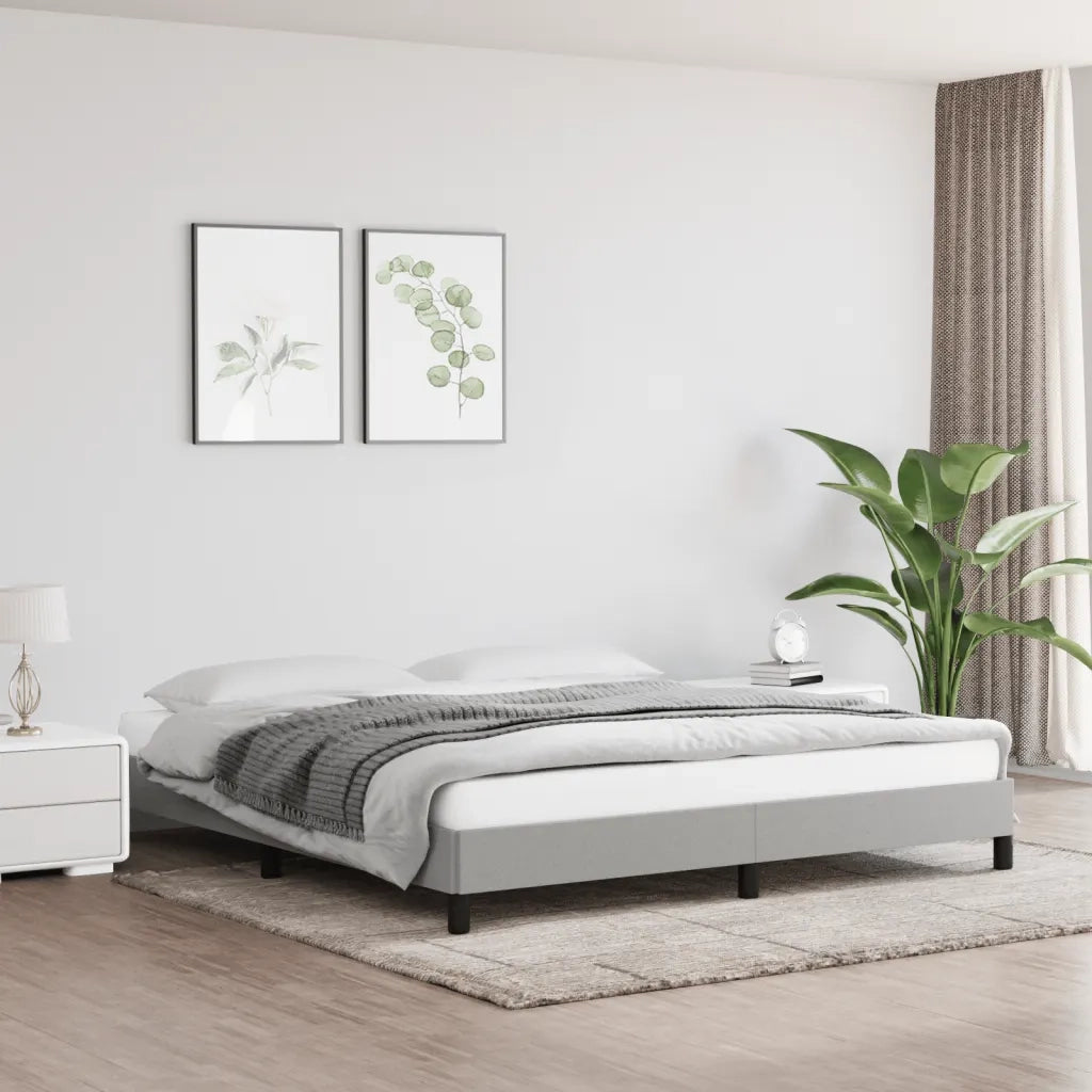 Giroletto senza Materasso Grigio Chiaro 180x200 cm Tessuto 346736