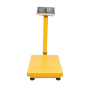 Bilancia elettronica da pavimento a piattaforma, portata 350 kg, con braccio pieghevole e schermo LCD. Breckner Germany