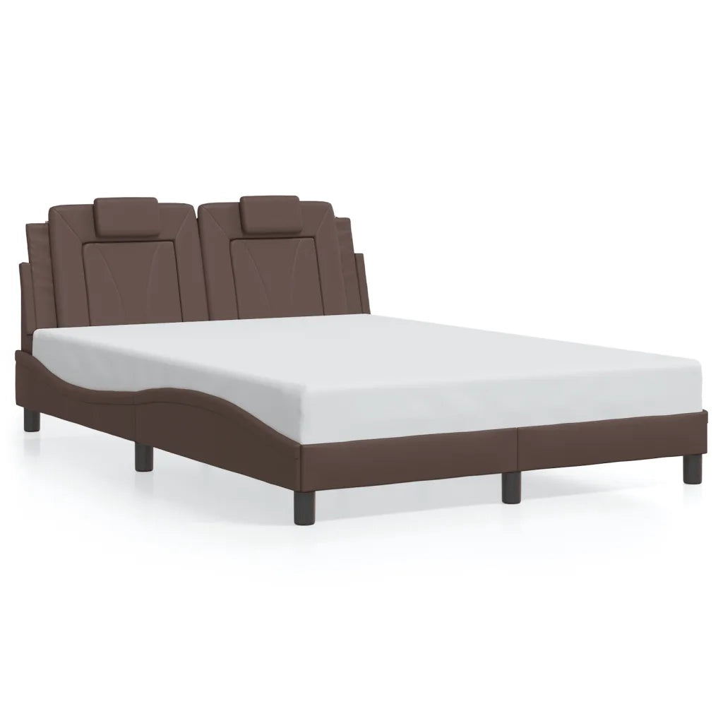 Giroletto Viana con LED senza Materasso Marrone 140x190 cm
