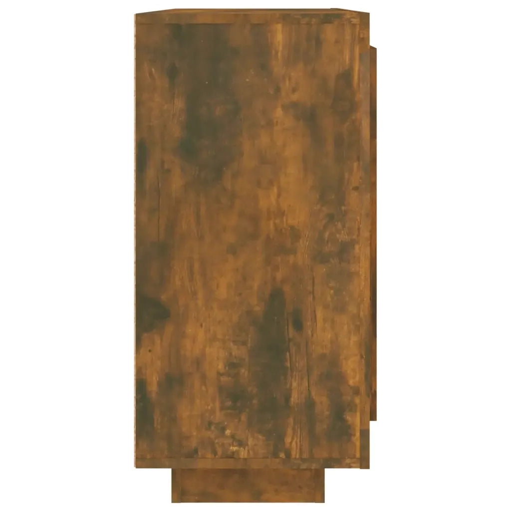 Credenza Rovere Fumo 92x35x75 cm in Legno Multistrato 817240