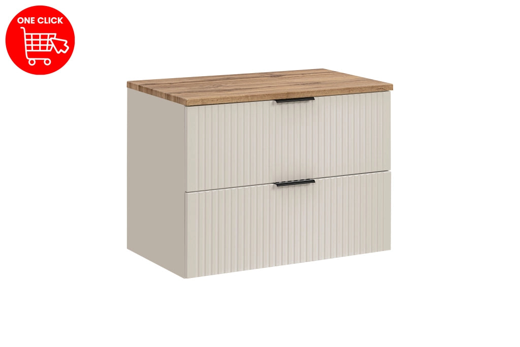 Set mobili bagno 80 cm con piano Adel Cashmere 80 cm