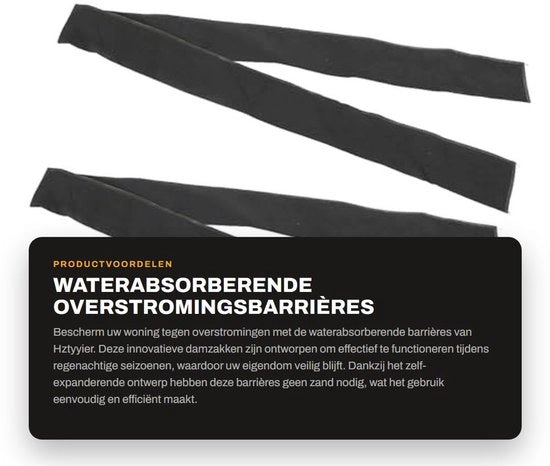 Barriera di Protezione dalle Inondazioni Riciclabile - Impermeabile - Autoespandente - Flessibile - Protezione per Porte/Finestre - Sacco di Difesa con Materiale Assorbente - Sacco Difesa Impermeabile