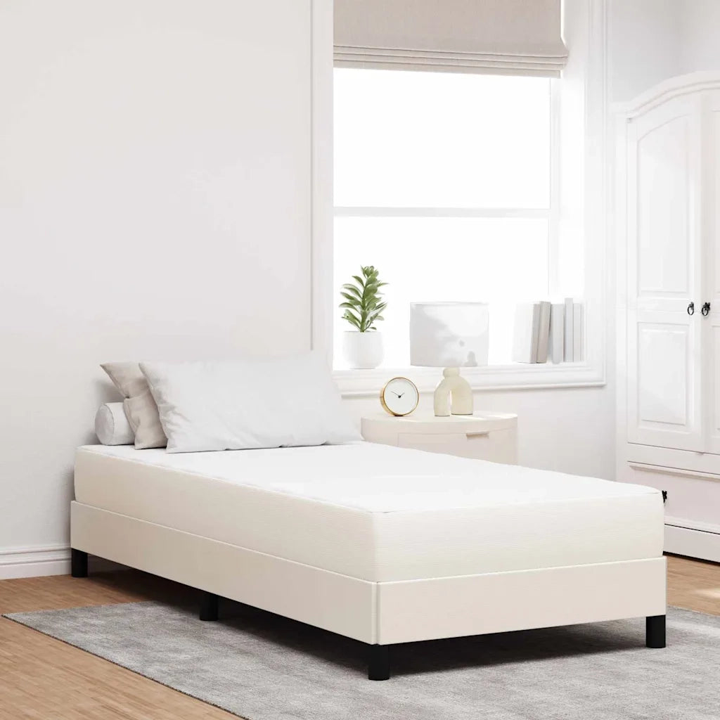 Materasso-Materasso per letto Crema 90 x 200 cm Tessuto