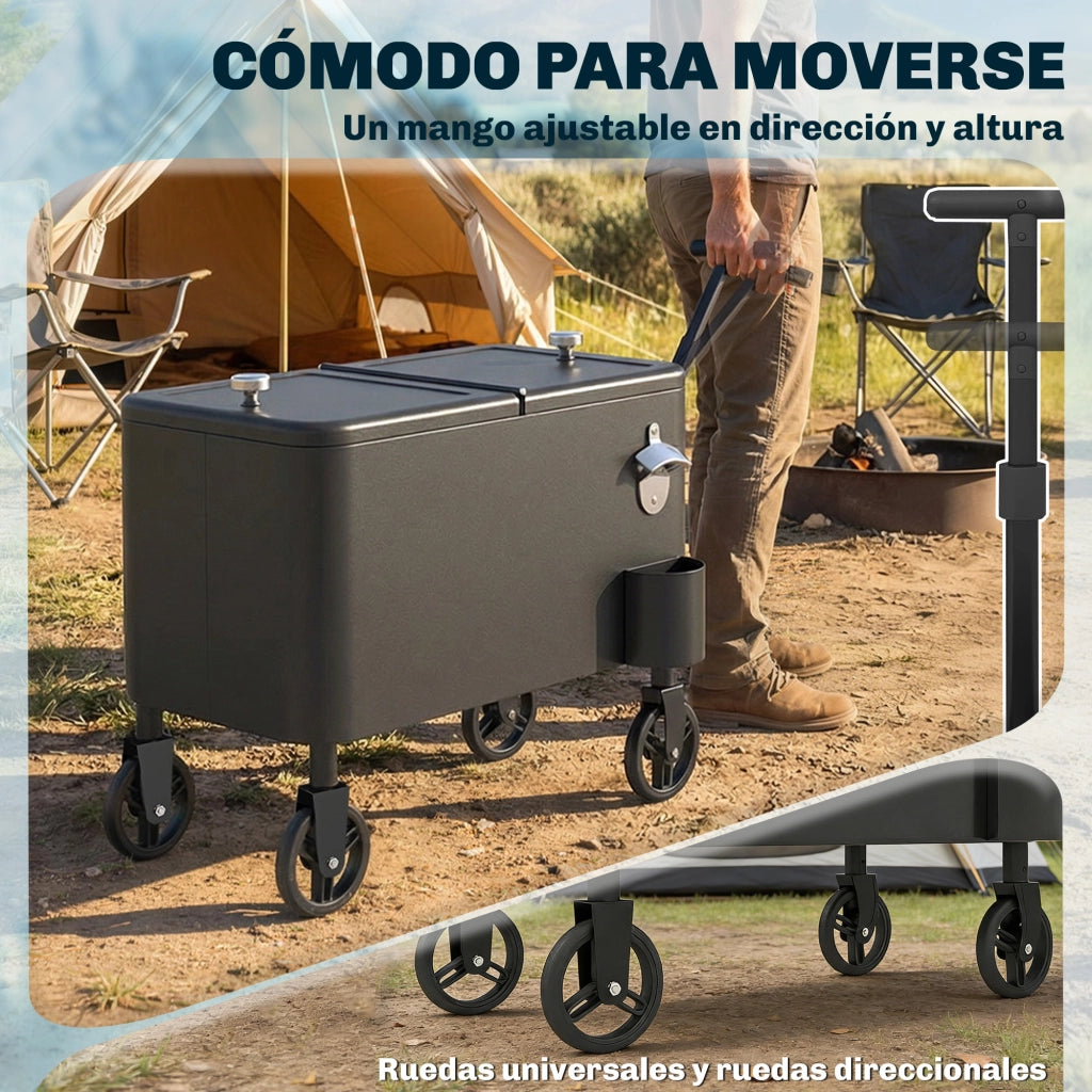 Carrello per Bevande ¨C Minimal ¨C 75x35x120 cm Nero