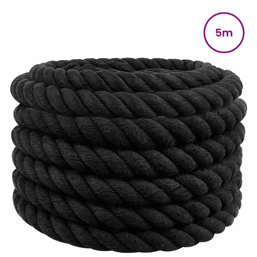 Corda | Fune Nero 5 x 5 x 500 cm Cotone