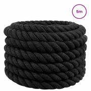 Corda | Fune Nero 5 x 5 x 500 cm Cotone