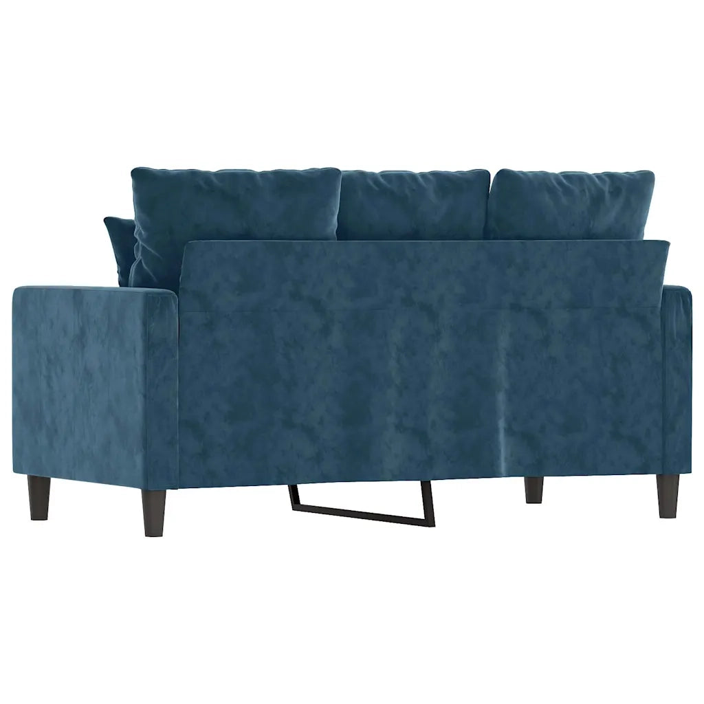 Divano a 2 Posti Blu 120 cm in Velluto 359302