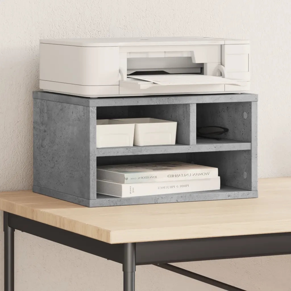 Supporto Stampante Grigio Cemento 40x32x22,5 Legno Multistrato CFW5421305