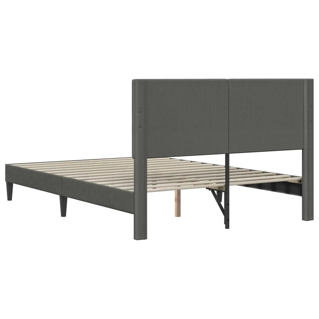 Struttura del letto-Giroletto Grigio Scuro 120 x 200 cm Tessuto in Cords