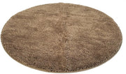 Badmat Rond 90 cm, Microvezel, Bruina
