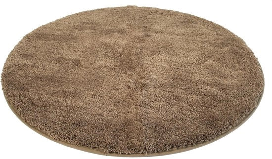 Badmat Rond 90 cm, Microvezel, Bruina