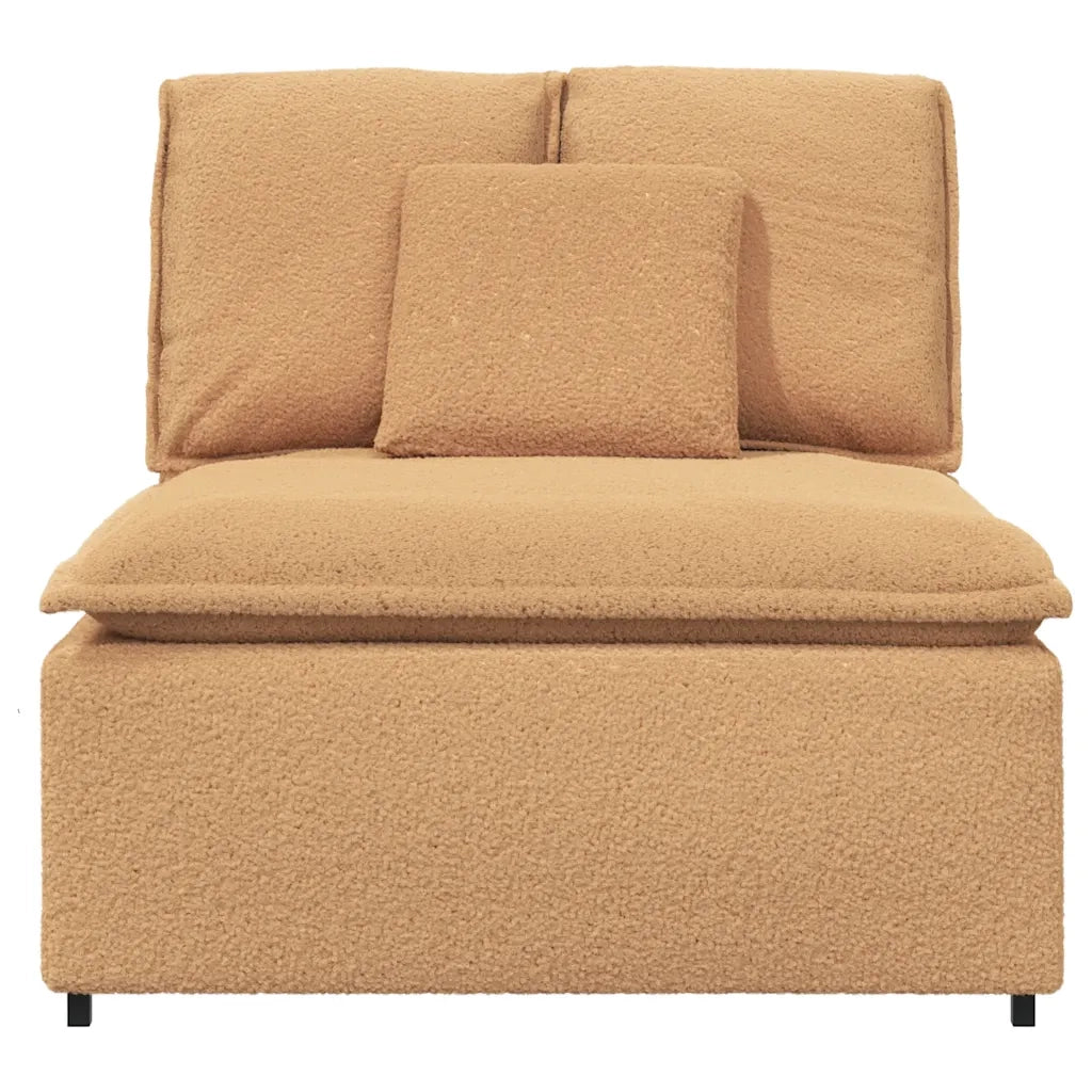 Modulo Centrale Divano Modulare con Cuscini Beige 100 cm 4104446