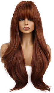 Pruca per donna - Lunga - Capelli rossobruni