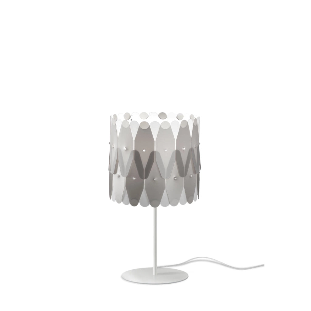Lampada Da Scrivania Moderna Amanda Polilux ® Argento E Metallo 1 Luce E27