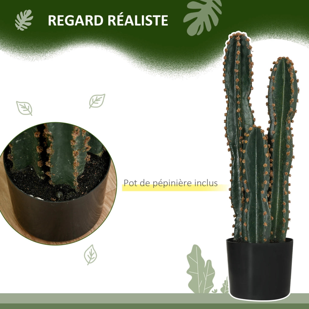Pianta artificiale grande cactus realistica ¨C Minimal ¨C verde 17x60 cm