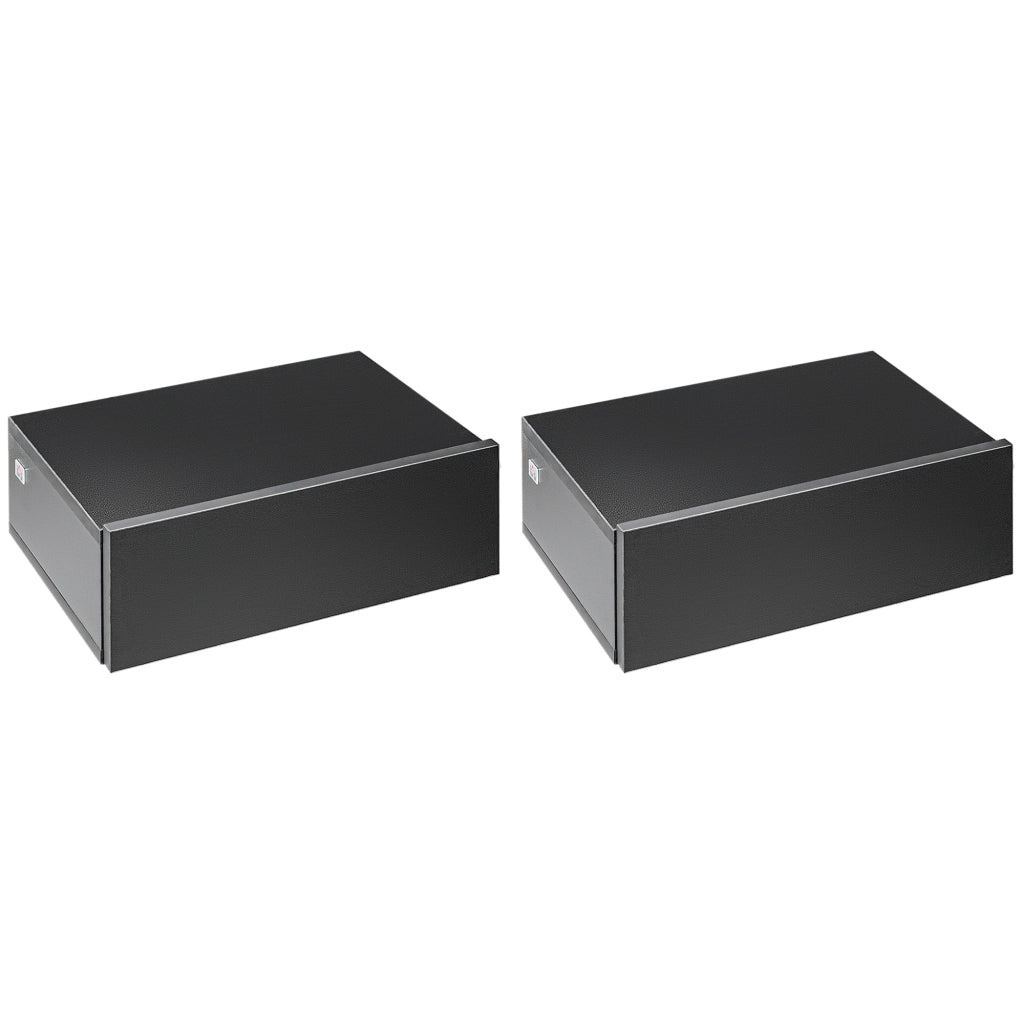 Comodini Sospesi Moderni in Legno ¨C Minimal ¨C 40x30x15cm, Nero
