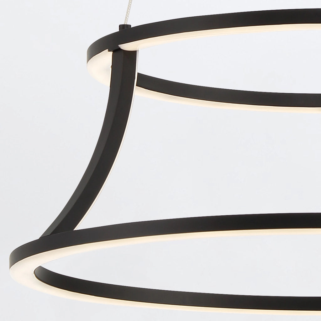 Lampada sospesa Cadoux Quintiesse nera Ø51 LED 54W