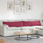 Cuscini da Divano 2 pz-Set di 2 Cuscini per Sofa Rosso Vino 145 x 40 cm Tessuto in Cords