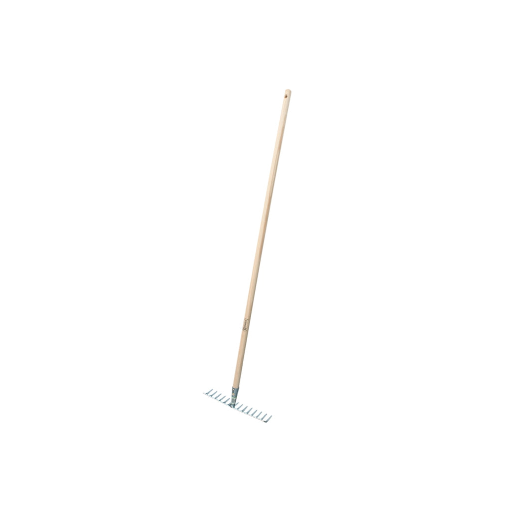 Rastrello zincato 14 denti con manico 140 cm