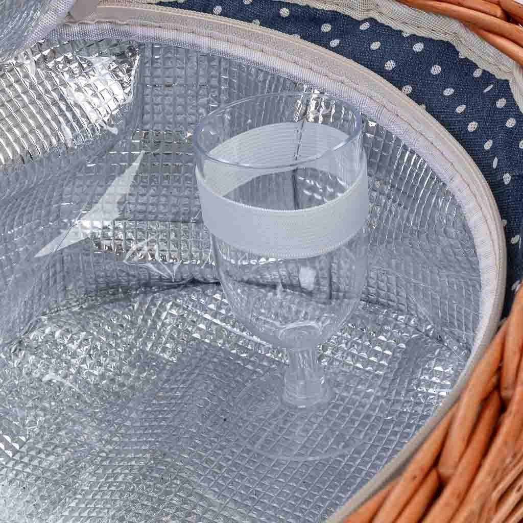 Cestino da picnic marrone (2 coperti) 40x28x22h cm
