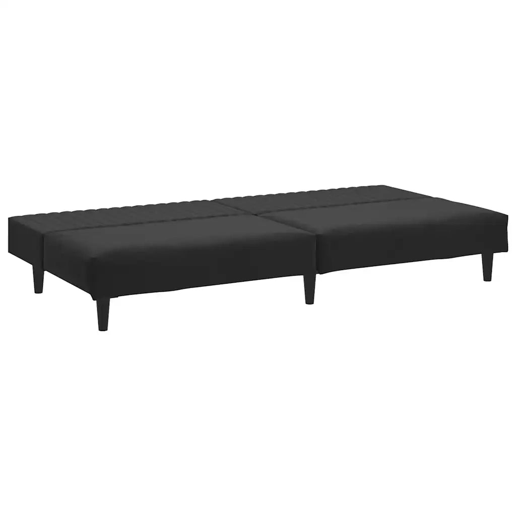 Divano Letto a 2 Posti-Sofa Letto 2 Posti-Daybed Nero in Velluto 321978