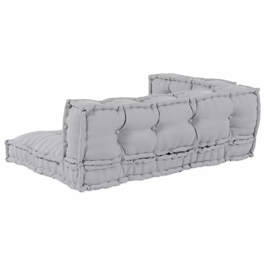 Cuscino per Divano Pallet 3 pcs Grigio 120 x 80 x 38 cm Tessuto 4019098