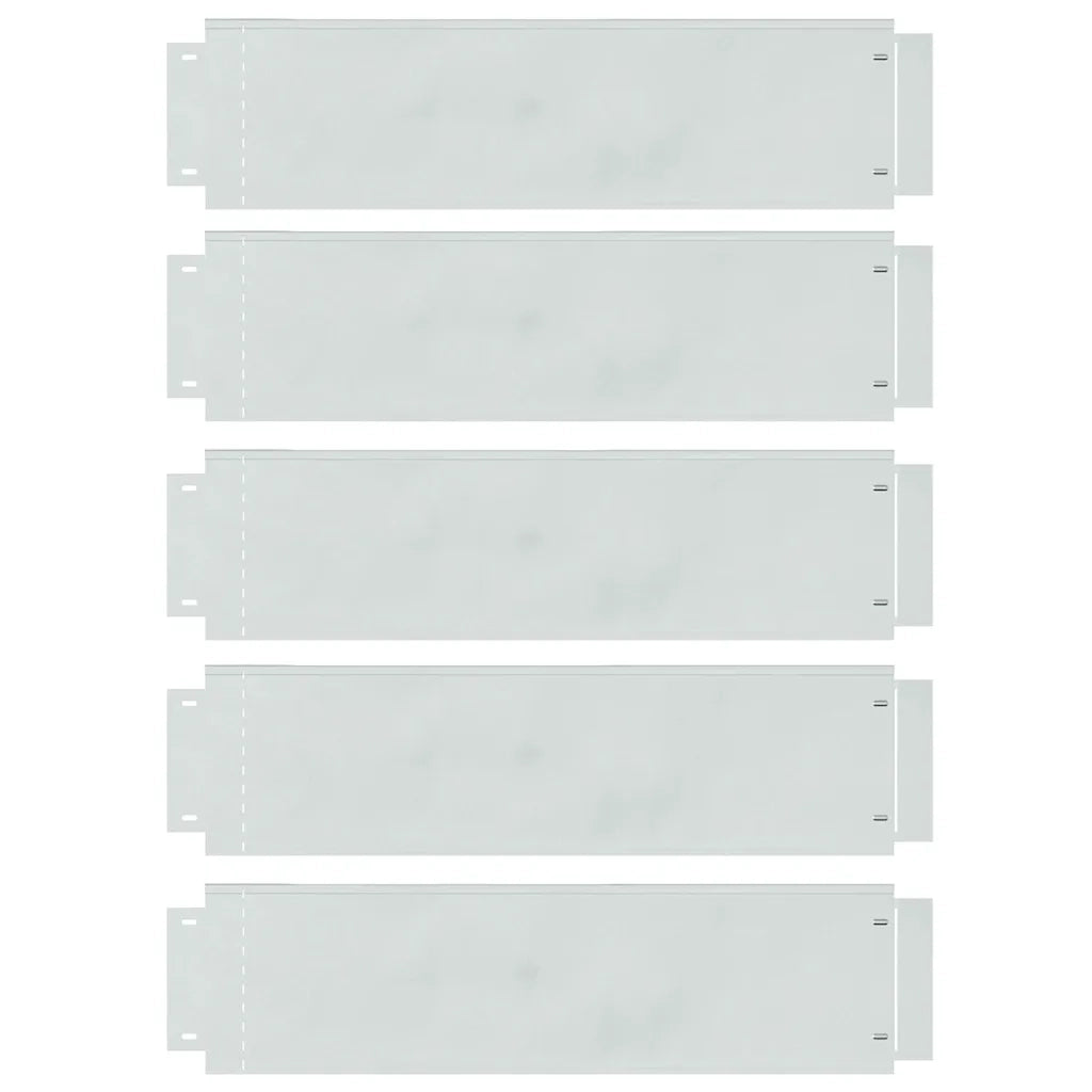 Bordure per prato 5 pcs Argento 100 x 25 x 0,07 cm 42008614