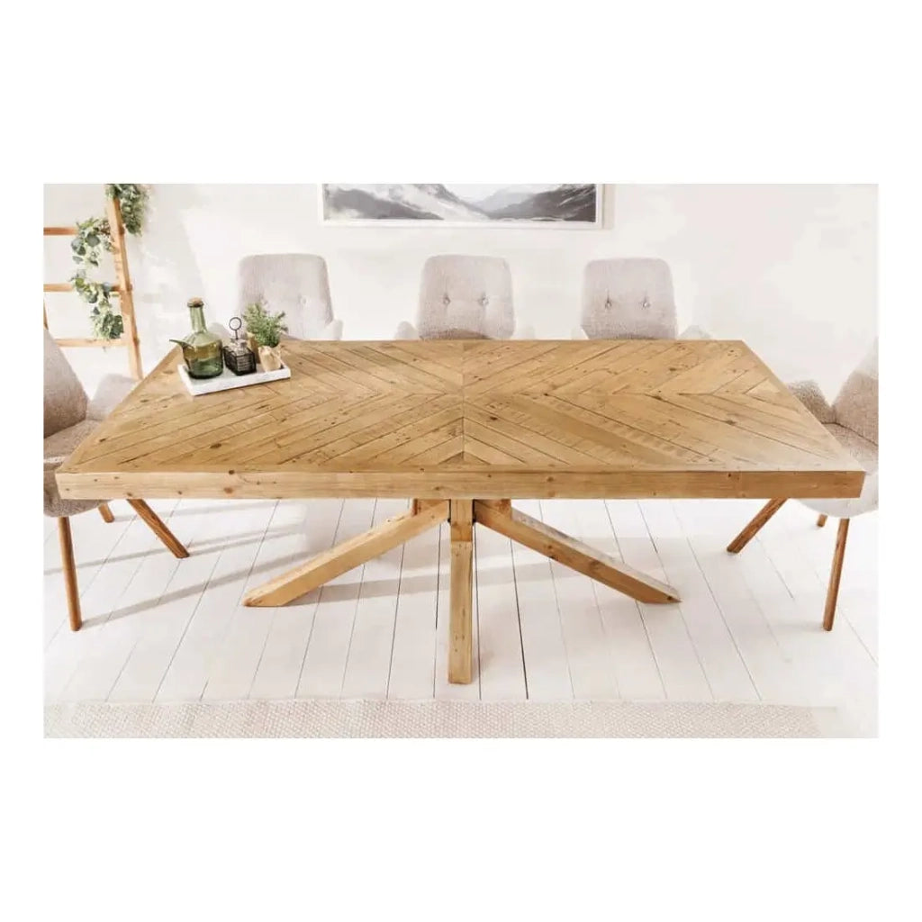 Table LOVARK – Rettangolare 160 cm – Legno massiccio di pino – Stile rustico