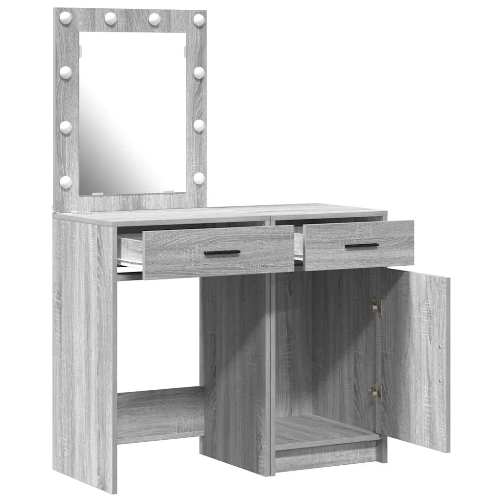 Tavolo da Trucco con cassetto 2 pcs Grigio 50 x 41 x 135 cm 3334241
