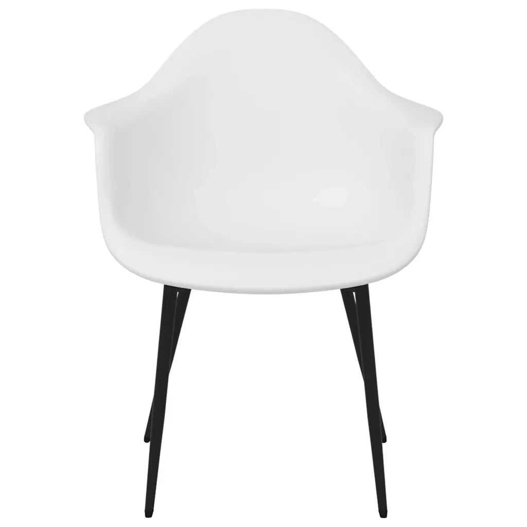 Sedie da Pranzo 2 pz Bianche in PP 338073