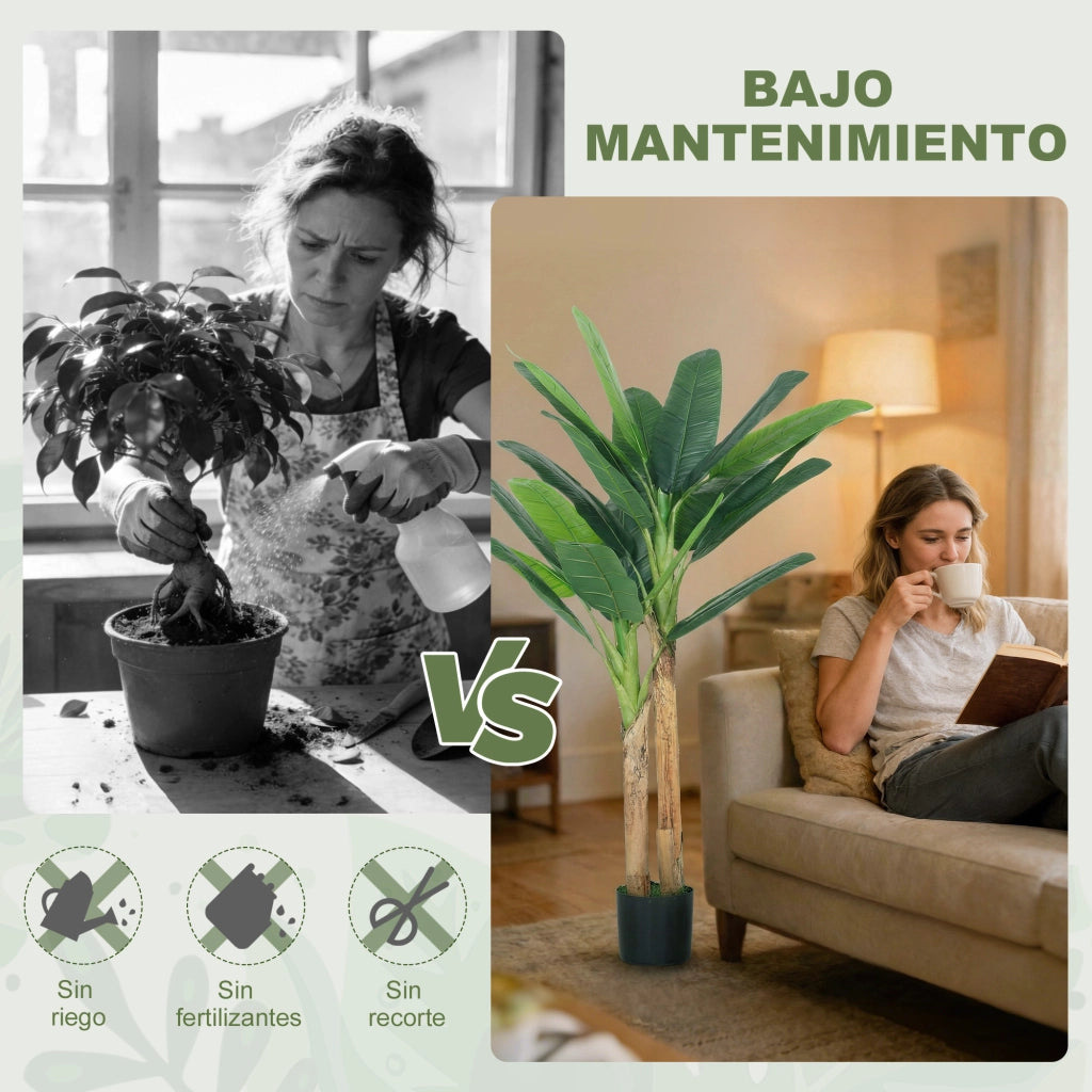 Albero di Banano Artificiale con Vaso ¨C Minimal ¨C Verde 150 cm