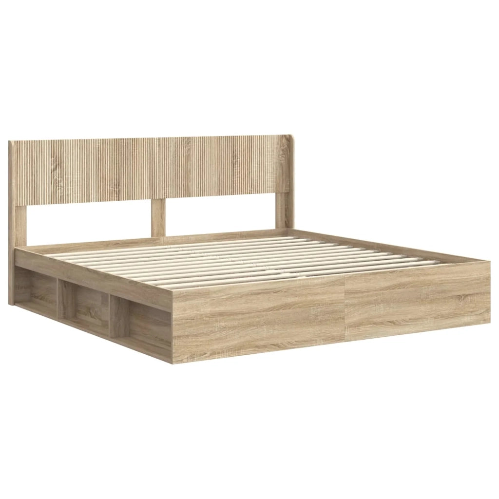 Letto da camera | Struttura del letto con stoccaggio e testata 3 pcs