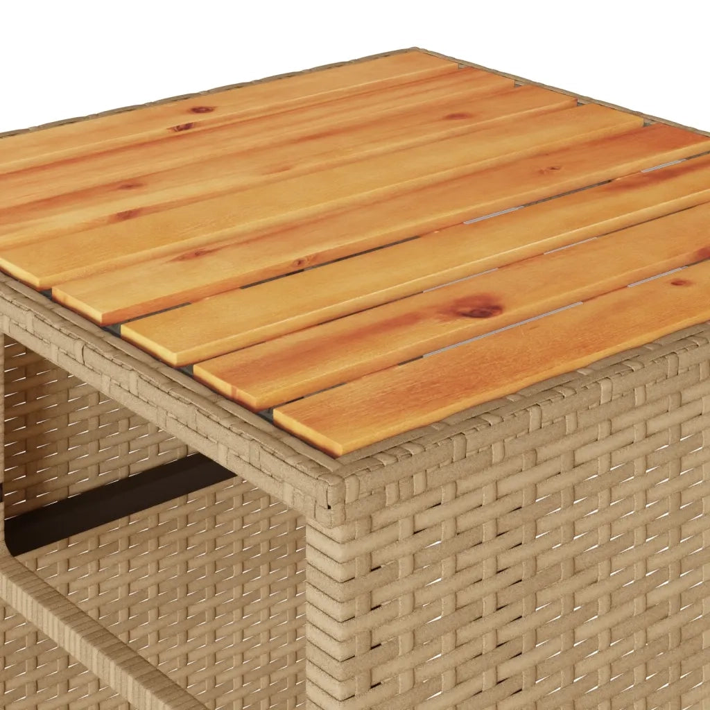 Set da Bistrò 3 pz con Cuscini Beige in Polyrattan 4003877