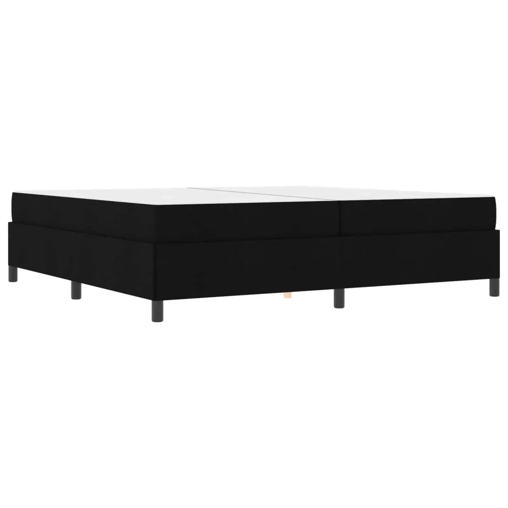 Letto a molle con materasso Nero 200 x 200 cm Tessuto
