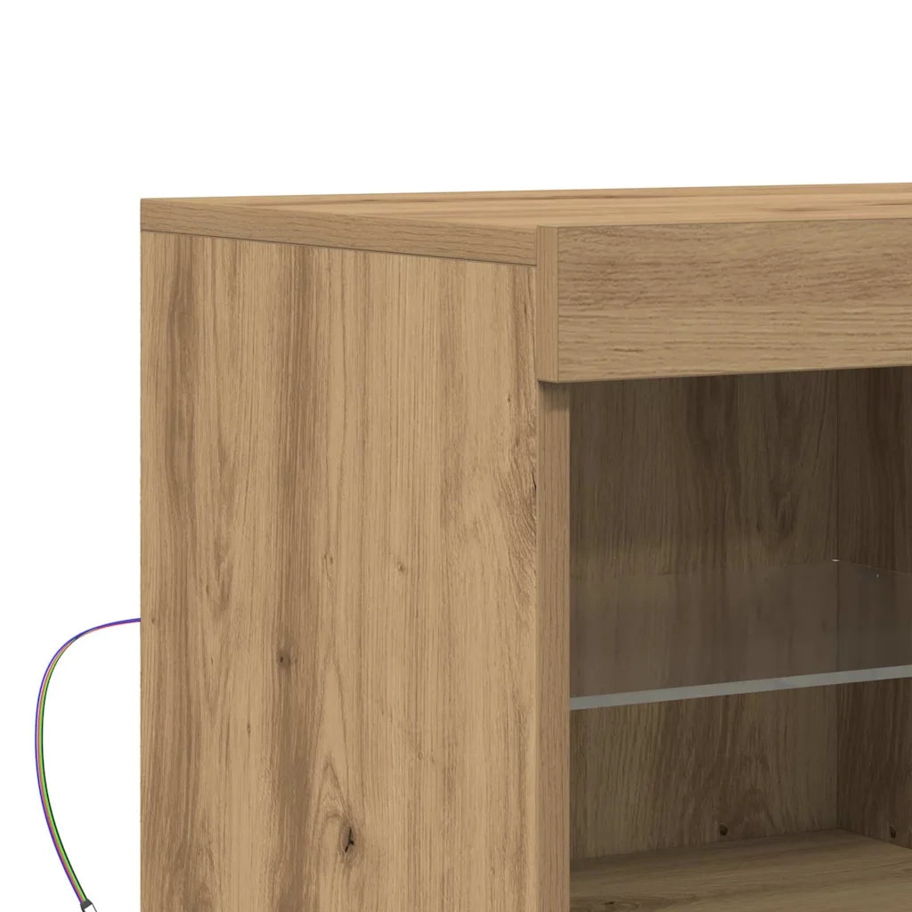 Credenza | Madia LED Marrone 81 x 37 x 66,5 cm Legno multistrato