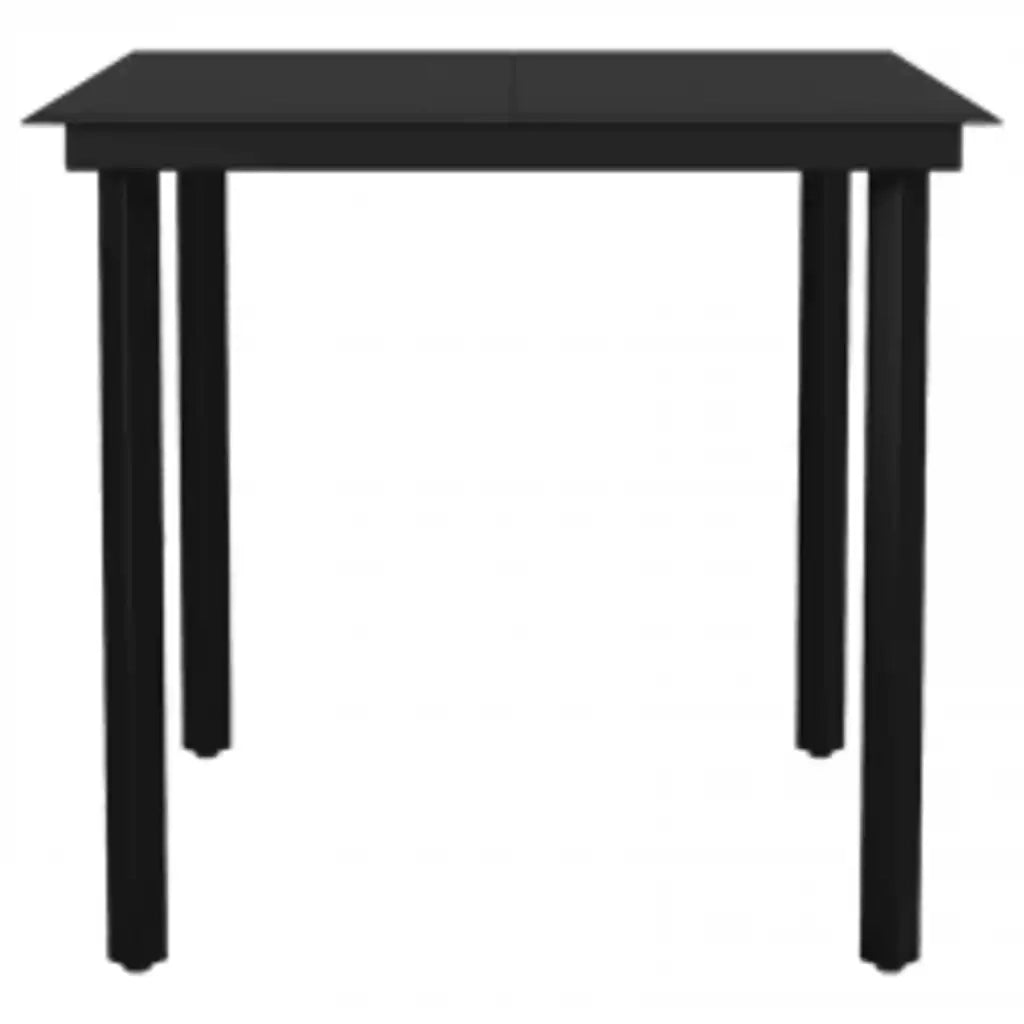 Set da Pranzo da Giardino 5 pz con Cuscini Polyrattan Vetro 3334626