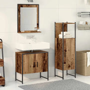 Set di mobili per il bagno 3 pcs Marrone Legno multistrato 3334357