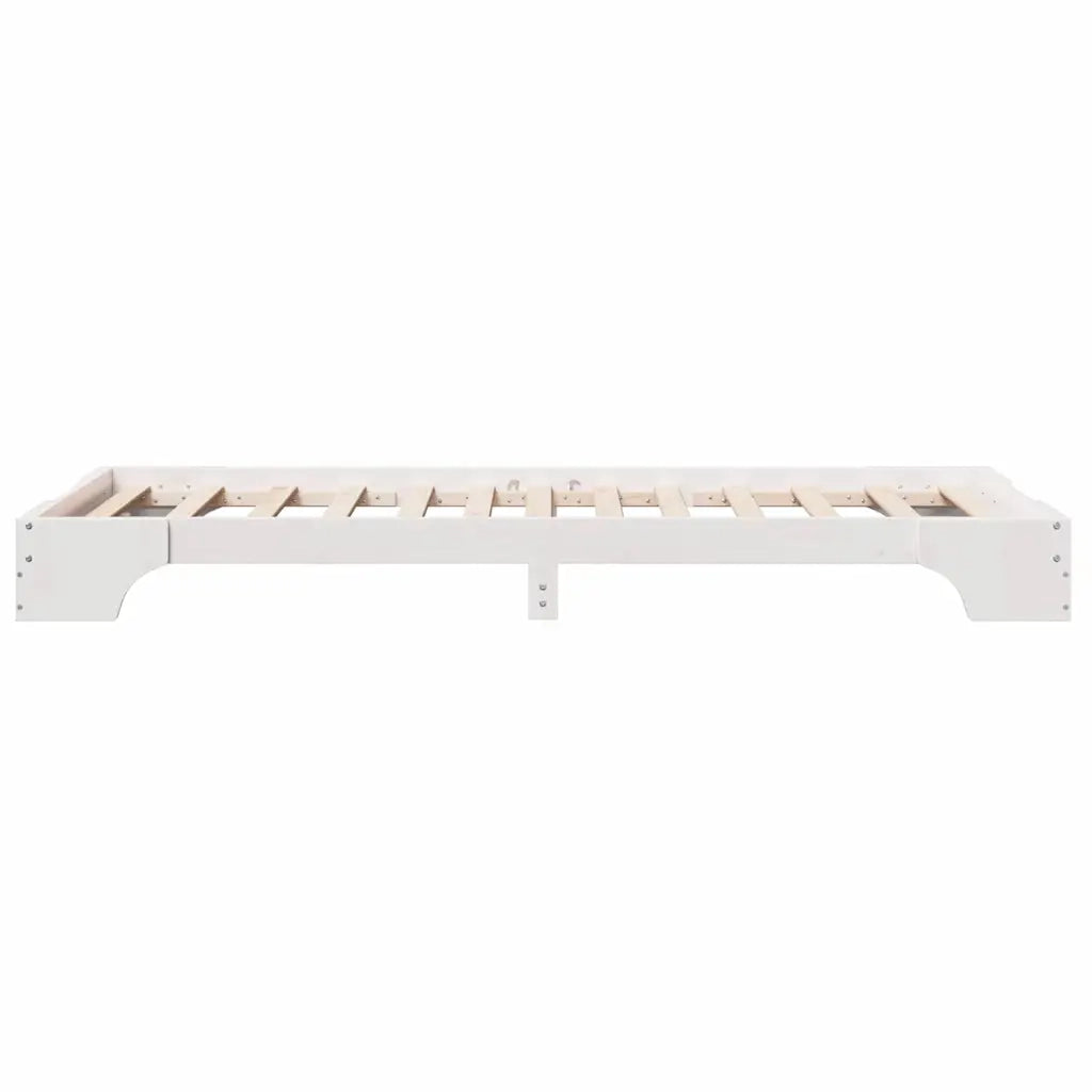 Struttura del letto-Giroletto-Rete del Letto Bianco 90 x 190 cm Pino massello 483490