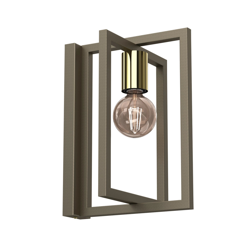 Applique industriale geometrica oro titanio E27 Luminex