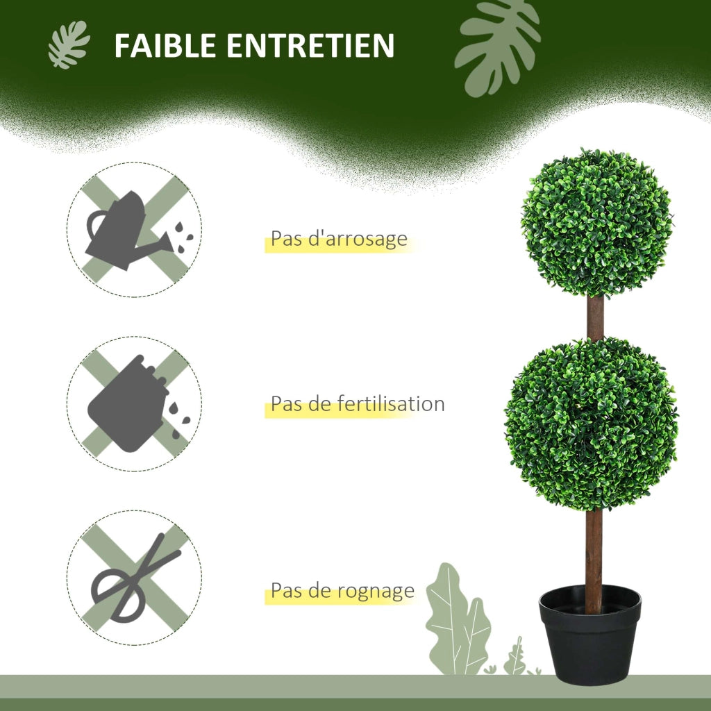 Albero di bosso artificiale ¨C Minimal ¨C 2 pezzi, 90 cm, verde