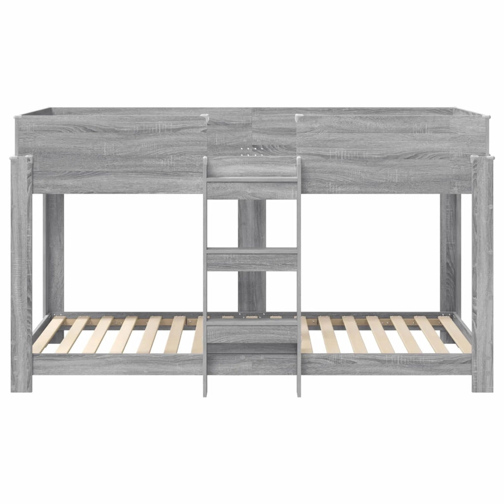 Letto a Castello per Bambini Grigio Sonoma 100 x 200 cm