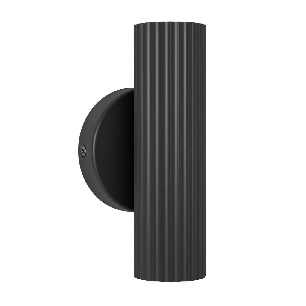Applique Moderna Portillo Alluminio Nero 2 Luci Gu10 Ip20
